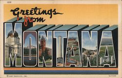 Greetings from Montana Postcard Postcard Postcard