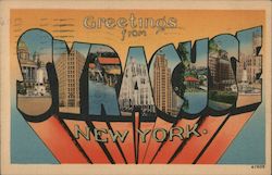 Greetings from Syracuse New York Postcard Postcard Postcard