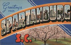 Greetings from Spartanburg Postcard