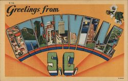 Greetings from Greenville South Carolina Postcard Postcard Postcard