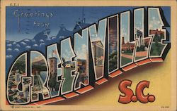 Greetings from Greenville South Carolina Postcard Postcard Postcard