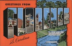 Greetings from Florence South Carolina Postcard Postcard Postcard