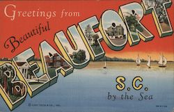 Greetings from Beaufort South Carolina Postcard Postcard Postcard