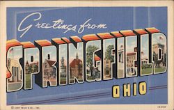 Greetings from Springfield Ohio Postcard Postcard Postcard