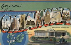 Greetings from Oklahoma Postcard Postcard 