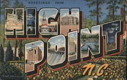 Greetings from High Point North Carolina Postcard Postcard Postcard