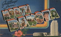 Greetings from North Dakota Postcard