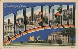 Greetings from Raleigh North Carolina Postcard Postcard Postcard