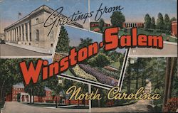 Greetings from Winston-Salem North Carolina Postcard Postcard Postcard