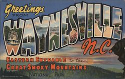 Greetings from Waynesville Postcard