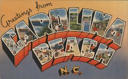 Greetings from Carolina Beach Postcard