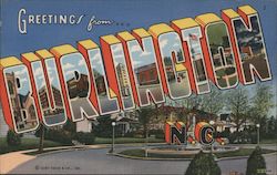 Greetings from Burlington Postcard