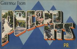 Greetings from Pocono Mts Postcard