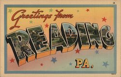 Greetings from Reading Postcard