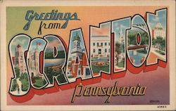 Greetings from Scranton Pennsylvania Postcard Postcard Postcard