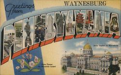 Greetings from Waynesburg Pennsylvania Postcard Postcard Postcard