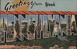 Greetings from York Pennsylvania Postcard Postcard Postcard