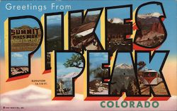 Greetings from Pikes Peak Postcard