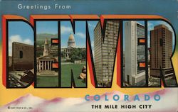 Greetings from Denver Postcard