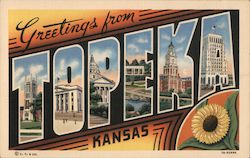 Greetings from Topeka Kansas Postcard Postcard Postcard