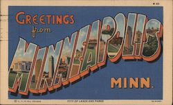 Greetings from Minneapolis Minnesota Postcard Postcard Postcard