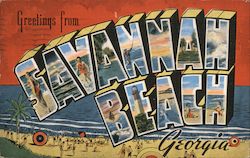 Greetings from Savannah Beach Postcard