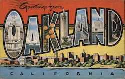 Greetings from Oakland California Postcard Postcard Postcard