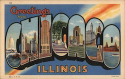 Greetings from Chicago Illinois Postcard Postcard Postcard