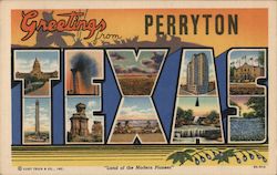 Greetings from Perryton Texas Postcard Postcard Postcard