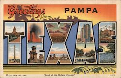 Greetings from Pampa Postcard
