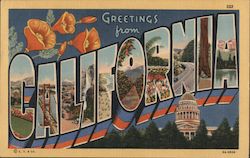 Greetings from California Postcard