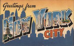 Greetings from New York City Postcard Postcard Postcard