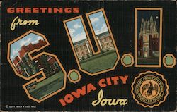 Greetings from Iowa City Postcard