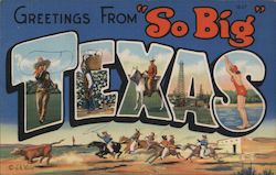 Greetings from Texas Postcard Postcard Postcard