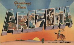 Greetings from Arizona Postcard Postcard Postcard