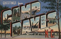 Greetings from Camp Davis Postcard