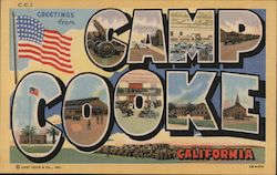 Greetings from Camp Cooke California Postcard Postcard Postcard