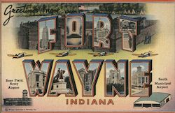Greetings from Fort Wayne Indiana Postcard Postcard Postcard