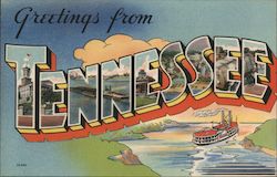 Greetings from Tennessee Postcard Postcard Postcard