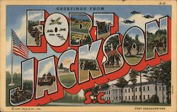 Greetings from Fort Jackson South Carolina Postcard Postcard Postcard