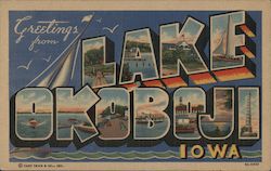 Greetings from Lake Okoboji Iowa Postcard Postcard Postcard