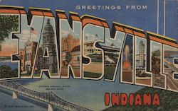 Greetings from Evansville Postcard