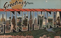 Greetings from Pennsylvania Postcard Postcard Postcard