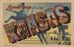 Greetings from Kansas Postcard