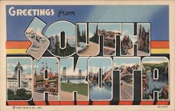 Greetings from South Dakota Postcard