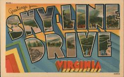 Greetings from Sky-Line Drive Postcard