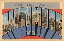 Greetings from Baltimore Postcard