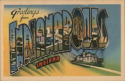 Greetings from Indianapolis Postcard