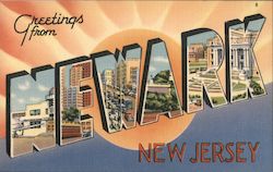 Greetings from Newark Postcard