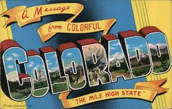 Greetings from Colorado Postcard